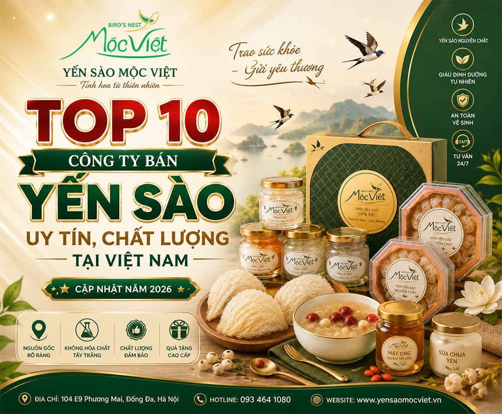 Top 10 công ty bán yến sào uy tín, chất lượng tại Việt Nam